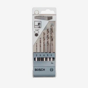Jogo de Brocas para Madeira HSS C/ 5 Peças (1,3,4,5 e 6mm) Bosch